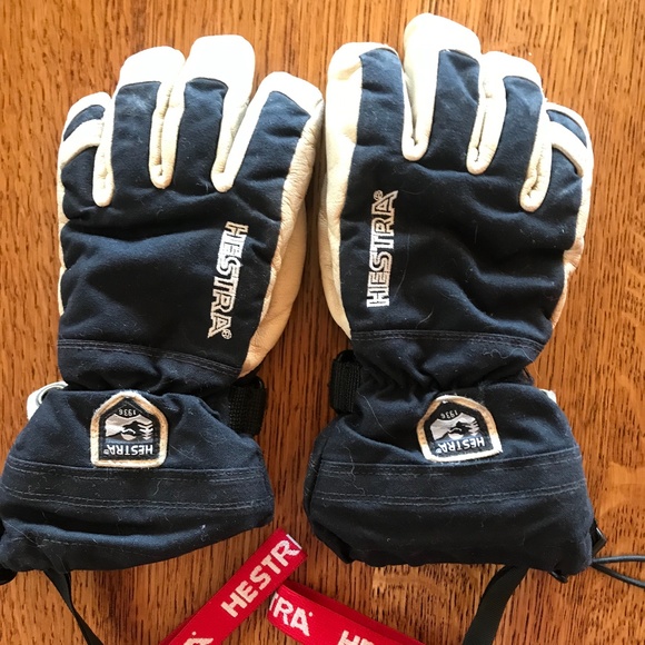 Hestra Other - Hestra army leather heli ski jr 5-finger gloves size 4